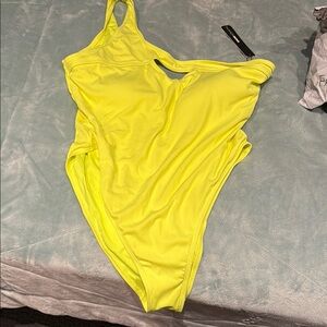 Vibrant Yellow One-Piece Swimsuit